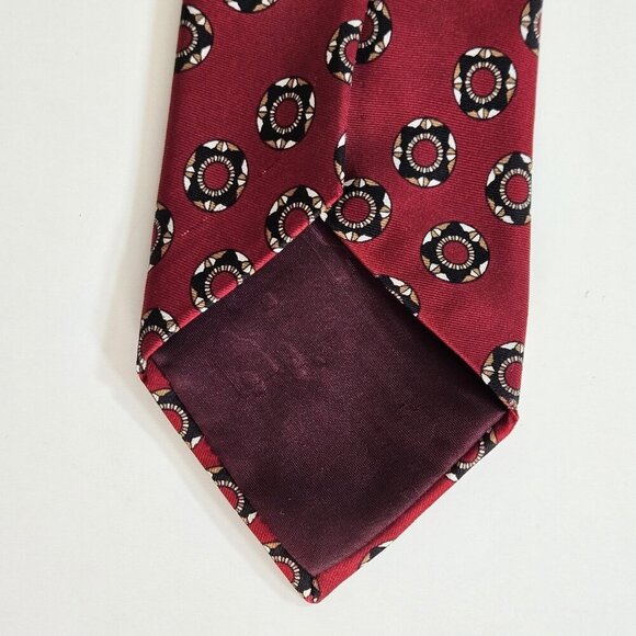 Unbranded Handmade Silk Tie France Geometric Boho Office Preppy W3.5" L59.5" - Picture 8 of 16